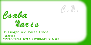 csaba maris business card